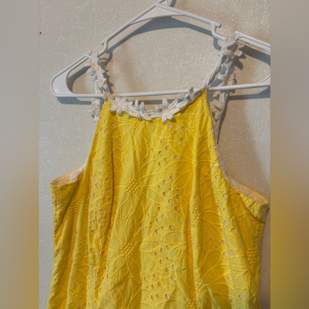 Lilly Pulitzer | Annabelle Shift Dress Yellow Daisy eyelet | Women’s 2 - Picture 3 of 8